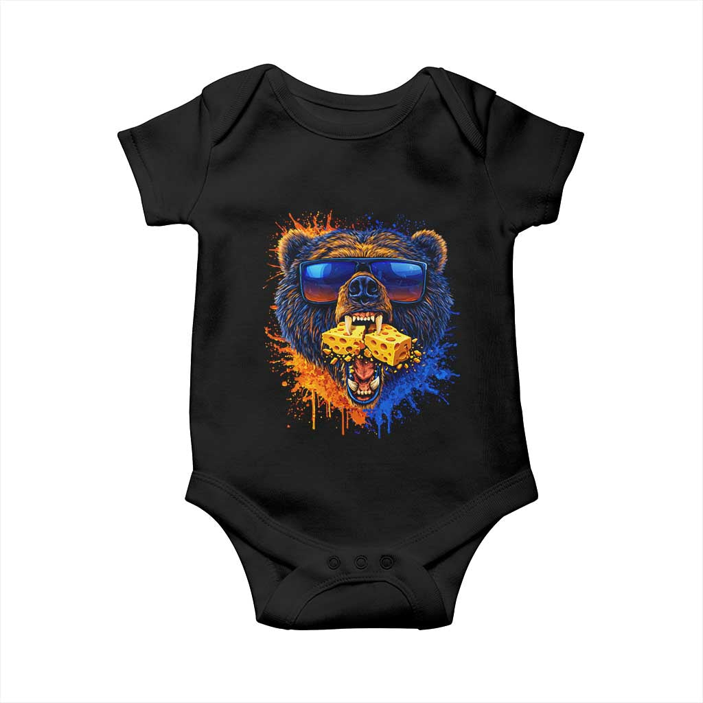 Angry Bear Lets Eat Cheese Baby Onesie CFB Game Day Sport Fan TS10 Black Print Your Wear