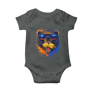 Angry Bear Lets Eat Cheese Baby Onesie CFB Game Day Sport Fan TS10 Dark Heather Print Your Wear
