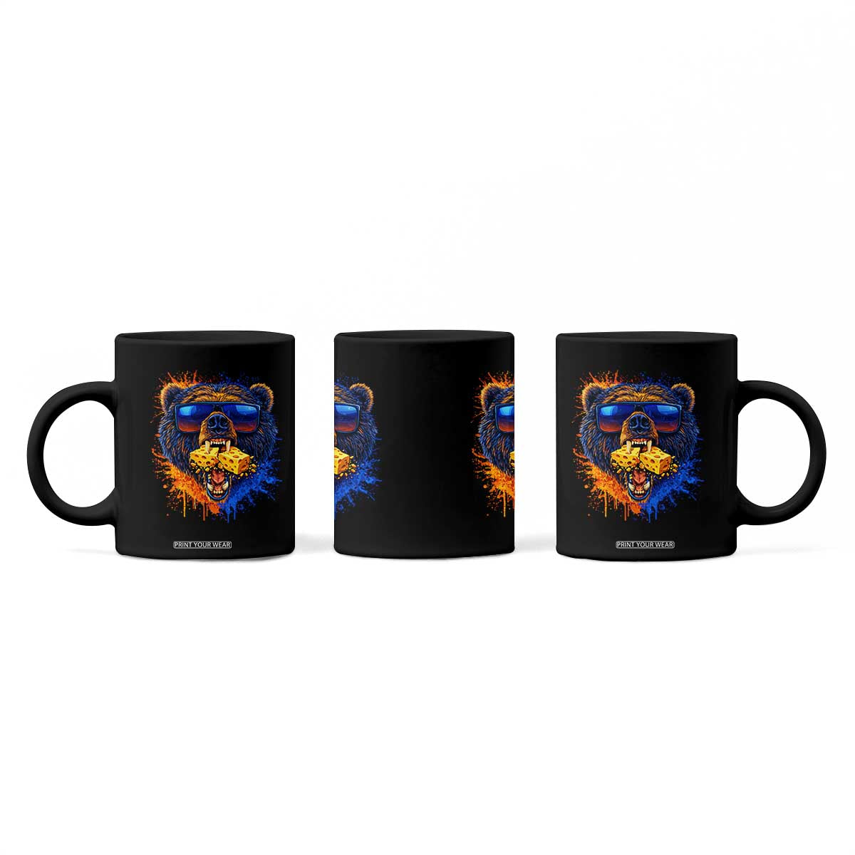 Angry Bear Lets Eat Cheese Coffee Mug CFB Game Day Sport Fan TS10 Print Your Wear