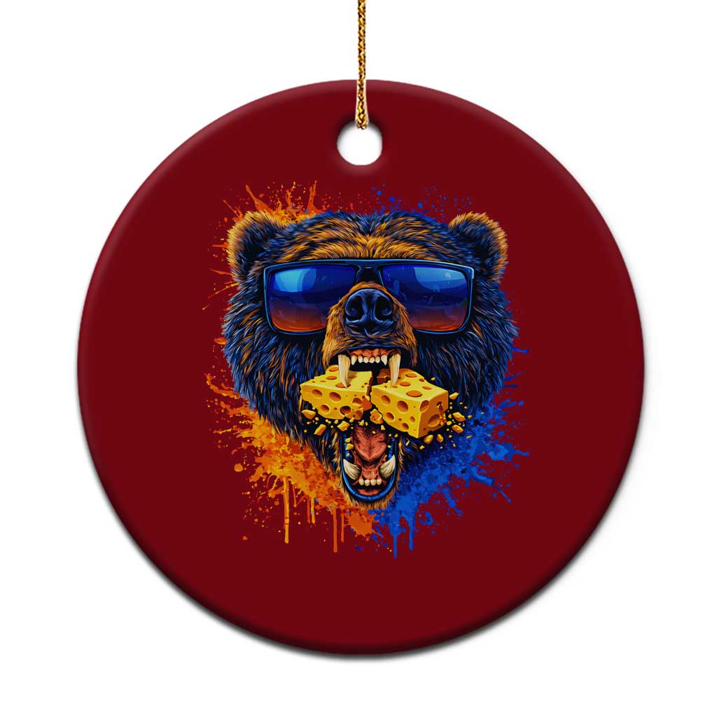 Angry Bear Lets Eat Cheese Ceramic Ornament CFB Game Day Sport Fan TS10 1pc Red Print Your Wear