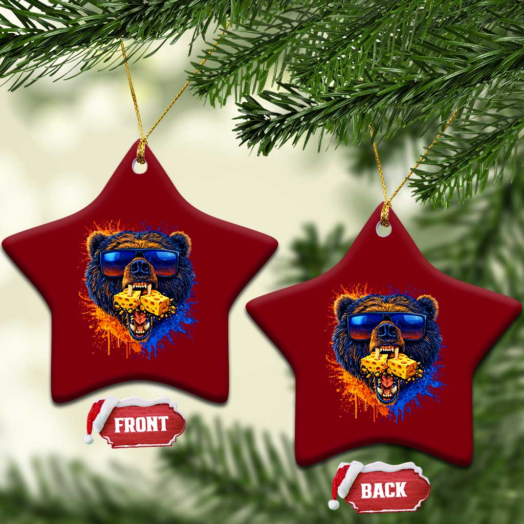 Angry Bear Lets Eat Cheese Ceramic Ornament CFB Game Day Sport Fan TS10 Print Your Wear