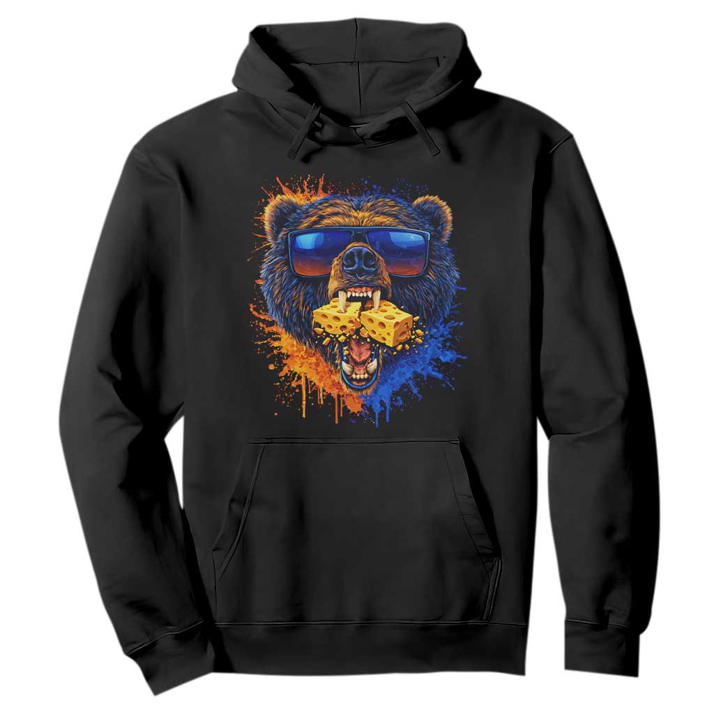 Angry Bear Lets Eat Cheese Hoodie CFB Game Day Sport Fan TS10 Black Print Your Wear