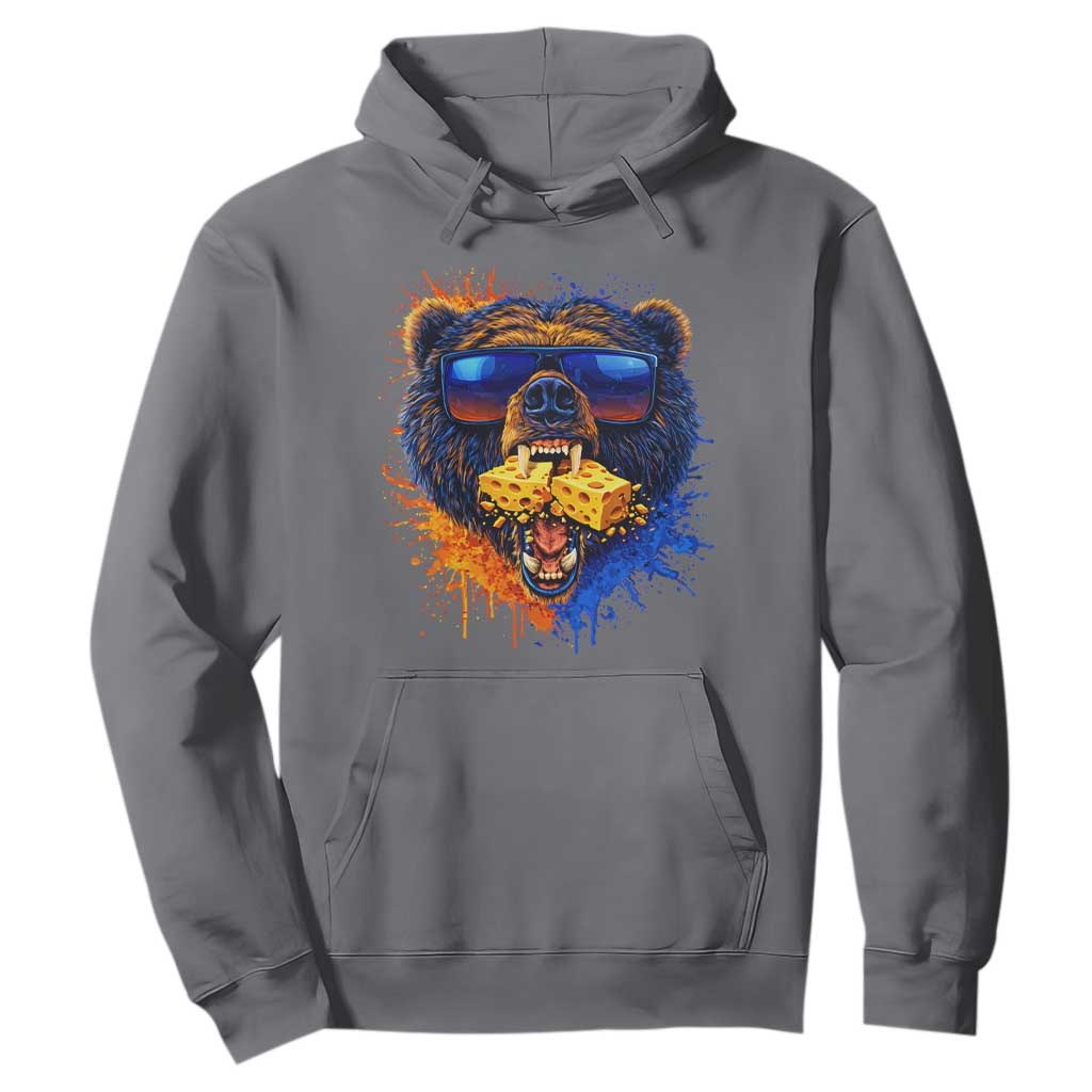 Angry Bear Lets Eat Cheese Hoodie CFB Game Day Sport Fan TS10 Charcoal Print Your Wear