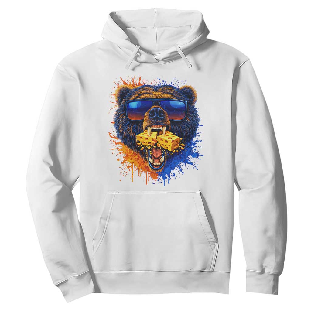Angry Bear Lets Eat Cheese Hoodie CFB Game Day Sport Fan TS10 White Print Your Wear
