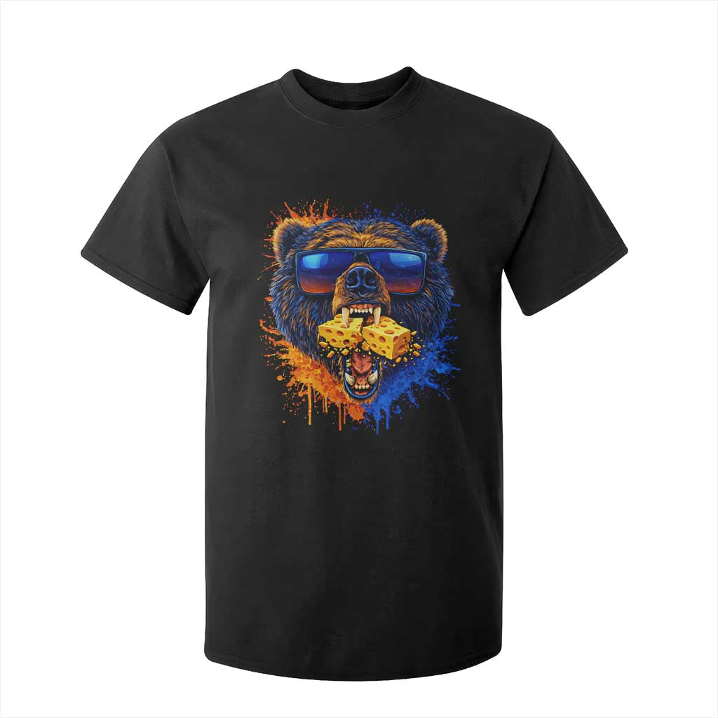 Angry Bear Lets Eat Cheese T Shirt For Kid CFB Game Day Sport Fan TS10 Black Print Your Wear