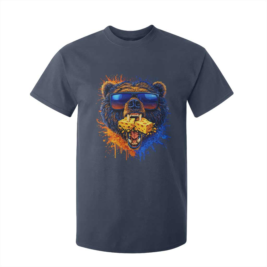Angry Bear Lets Eat Cheese T Shirt For Kid CFB Game Day Sport Fan TS10 Navy Print Your Wear
