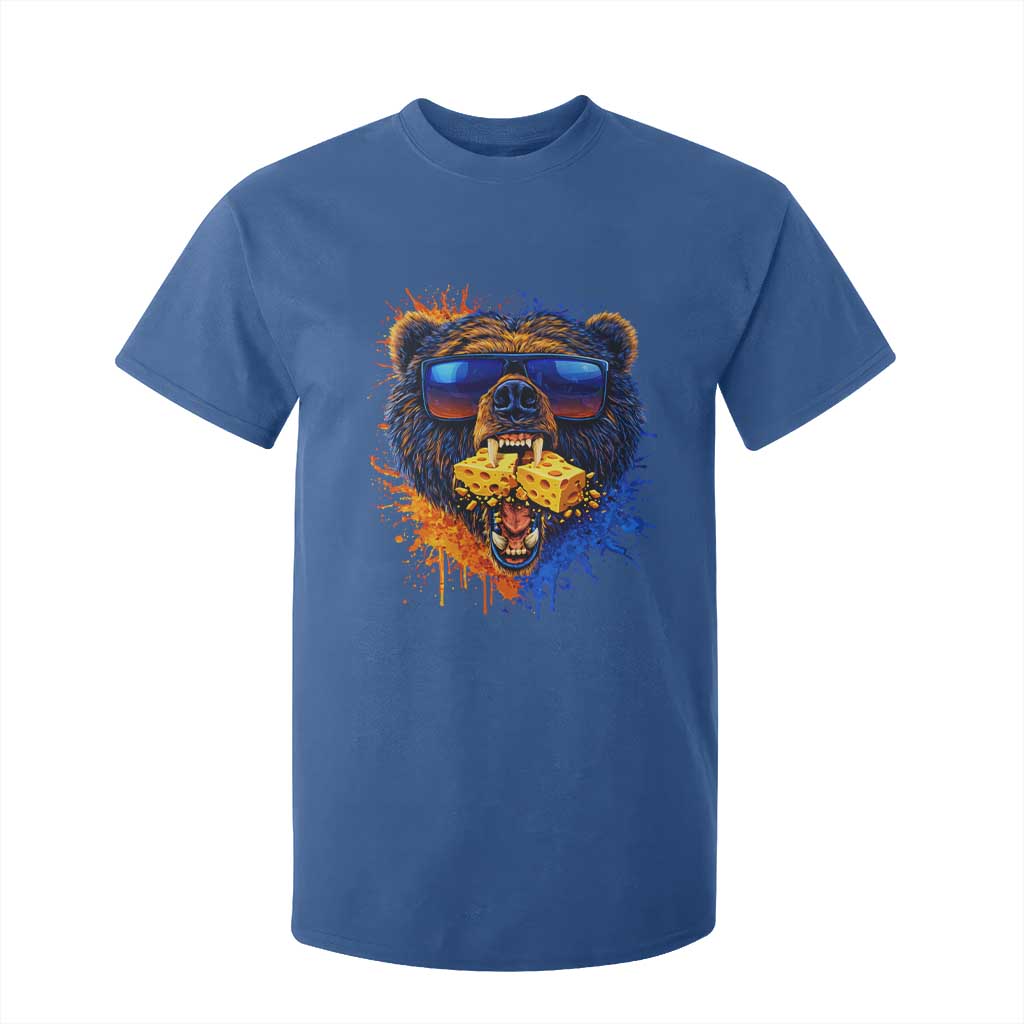 Angry Bear Lets Eat Cheese T Shirt For Kid CFB Game Day Sport Fan TS10 Royal Blue Print Your Wear
