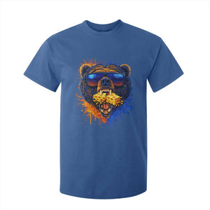 Angry Bear Lets Eat Cheese T Shirt For Kid CFB Game Day Sport Fan TS10 Royal Blue Print Your Wear