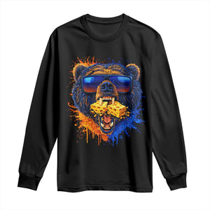 Angry Bear Lets Eat Cheese Long Sleeve Shirt CFB Game Day Sport Fan TS10 Black Print Your Wear