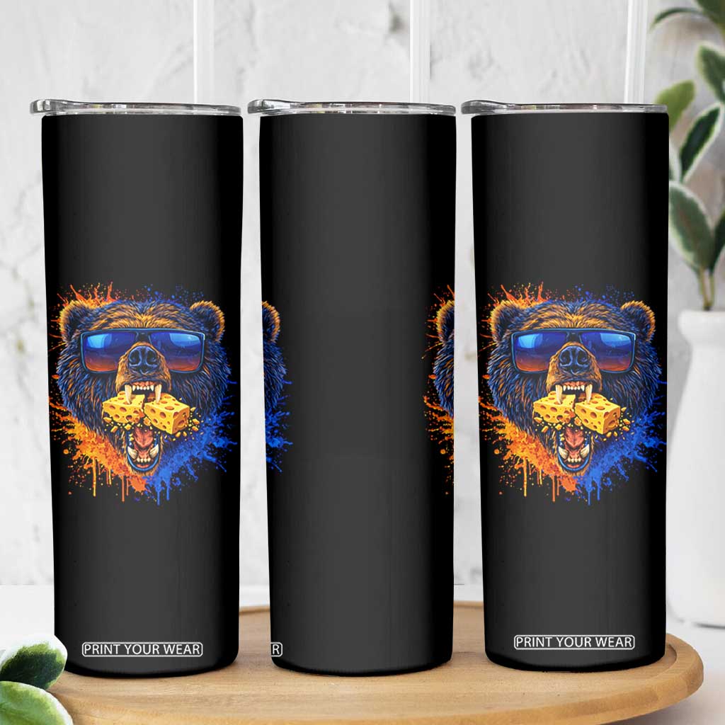 Angry Bear Lets Eat Cheese Skinny Tumbler CFB Game Day Sport Fan TS10 Print Your Wear
