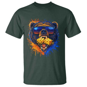 Angry Bear Lets Eat Cheese T Shirt CFB Game Day Sport Fan TS10 Dark Forest Green Print Your Wear