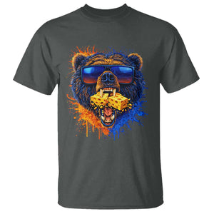 Angry Bear Lets Eat Cheese T Shirt CFB Game Day Sport Fan TS10 Dark Heather Print Your Wear