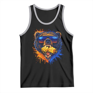 Angry Bear Lets Eat Cheese Tank Top CFB Game Day Sport Fan TS10 Black Athletic Heather Print Your Wear