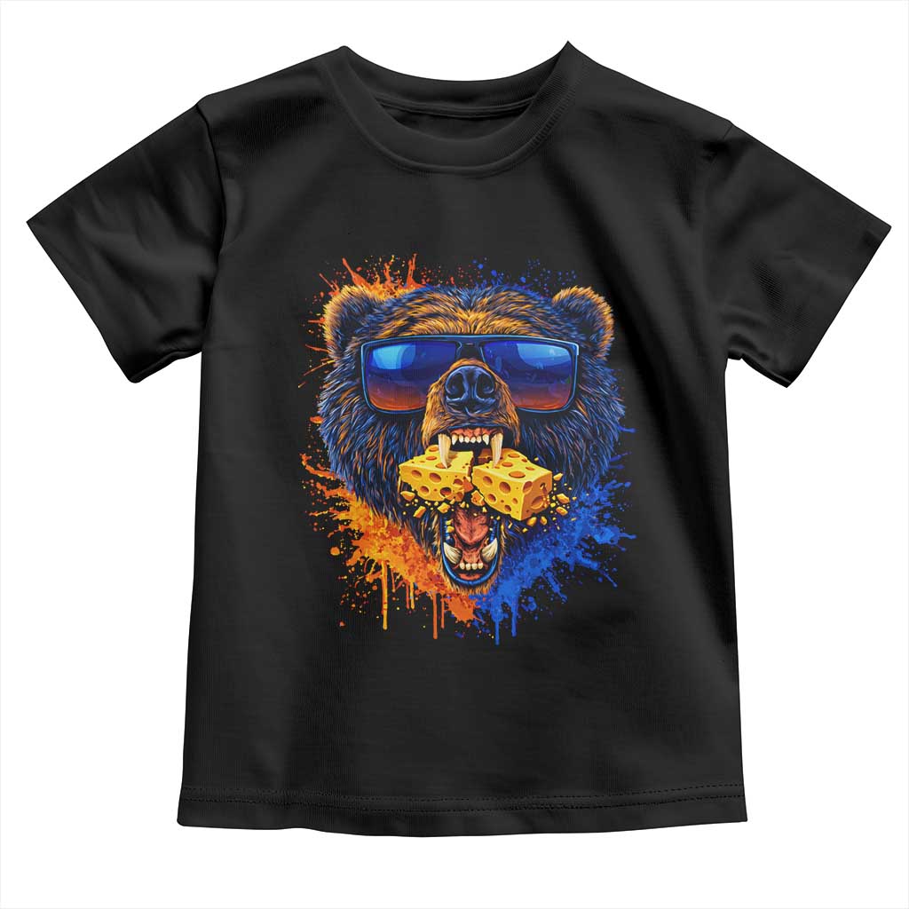 Angry Bear Lets Eat Cheese Toddler T Shirt CFB Game Day Sport Fan TS10 Black Print Your Wear