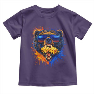 Angry Bear Lets Eat Cheese Toddler T Shirt CFB Game Day Sport Fan TS10 Purple Print Your Wear