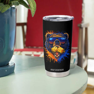 Angry Bear Lets Eat Cheese Tumbler Cup CFB Game Day Sport Fan TS10 Print Your Wear