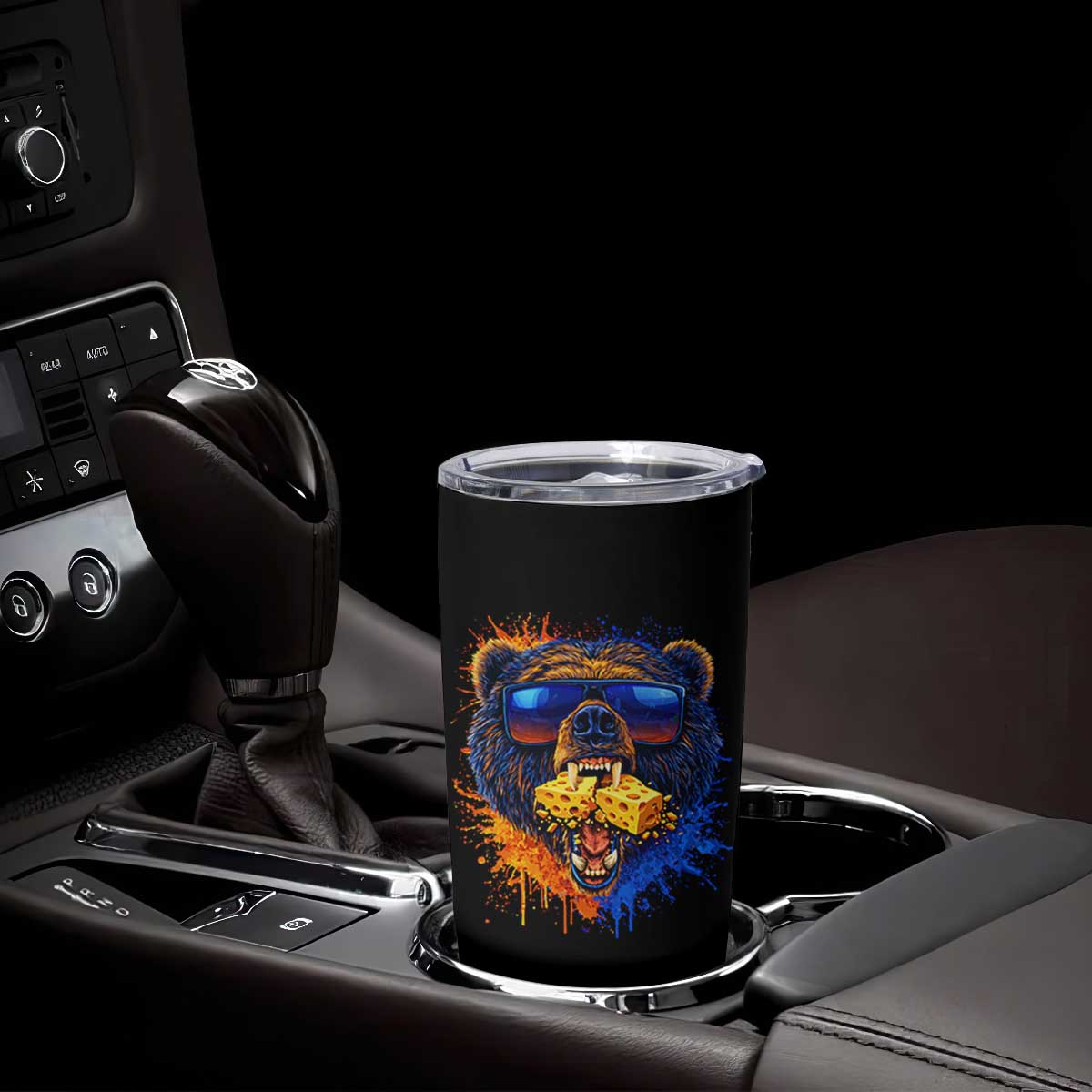 Angry Bear Lets Eat Cheese Tumbler Cup CFB Game Day Sport Fan TS10 Print Your Wear