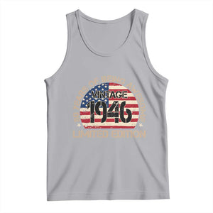 80th Birthday Tank Top Vintage 1946 80 Year Old Birthday USA Flag TS10 Athletic Heather Print Your Wear