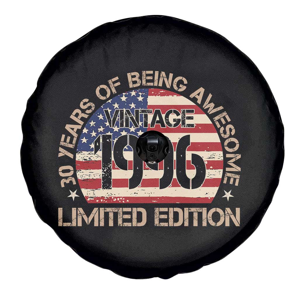 30th Birthday Spare Tire Cover Vintage 1996 30 Year Old Birthday USA Flag TS10 Print Your Wear