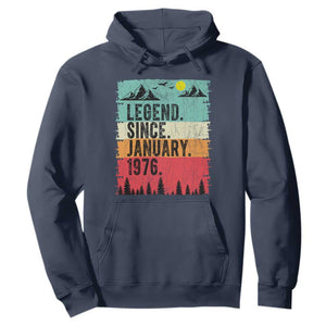 Personalized 1976 Birthday Hoodie Custom Date Vintage Retro 50th Birthday Gifts 50 Years Old TS10 Navy Print Your Wear