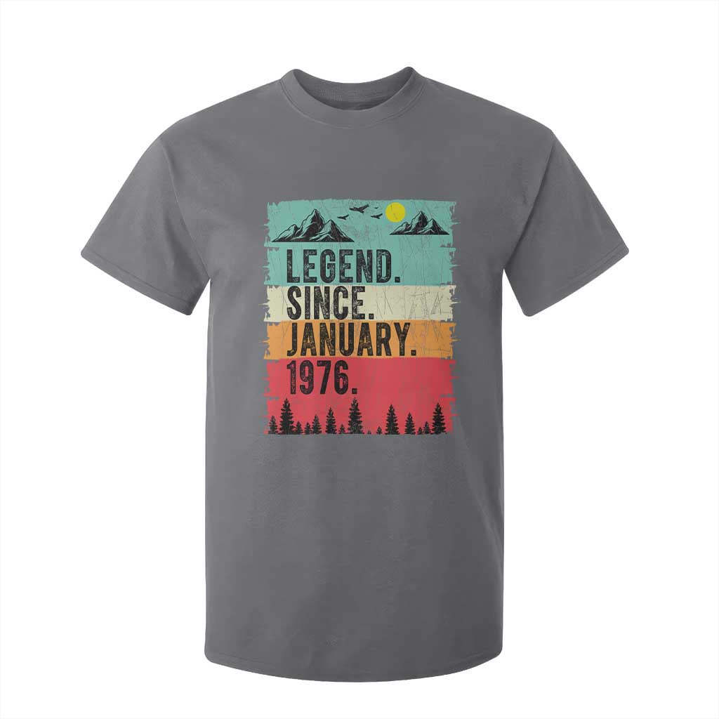 Personalized 1976 Birthday T Shirt For Kid Custom Date Vintage Retro 50th Birthday Gifts 50 Years Old TS10 Charcoal Print Your Wear