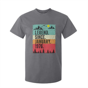Personalized 1976 Birthday T Shirt For Kid Custom Date Vintage Retro 50th Birthday Gifts 50 Years Old TS10 Charcoal Print Your Wear