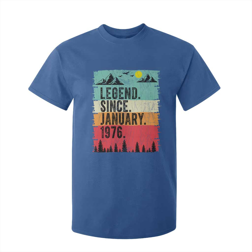 Personalized 1976 Birthday T Shirt For Kid Custom Date Vintage Retro 50th Birthday Gifts 50 Years Old TS10 Royal Blue Print Your Wear