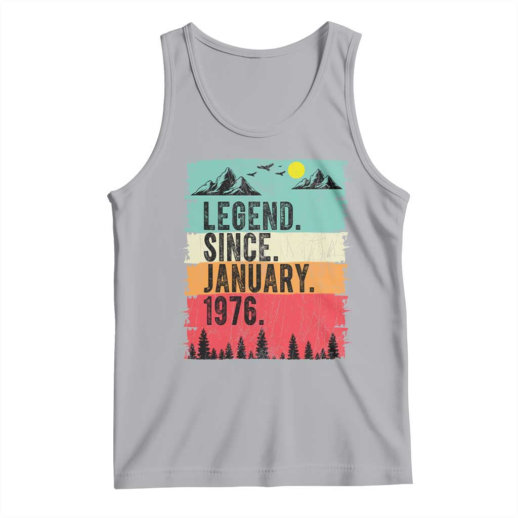 Personalized 1976 Birthday Tank Top Custom Date Vintage Retro 50th Birthday Gifts 50 Years Old TS10 Athletic Heather Print Your Wear