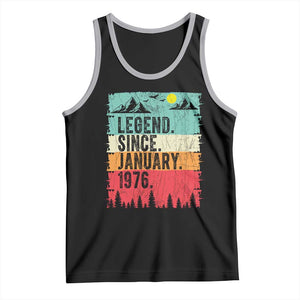 Personalized 1976 Birthday Tank Top Custom Date Vintage Retro 50th Birthday Gifts 50 Years Old TS10 Black Athletic Heather Print Your Wear