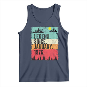 Personalized 1976 Birthday Tank Top Custom Date Vintage Retro 50th Birthday Gifts 50 Years Old TS10 Navy Print Your Wear