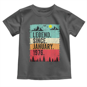 Personalized 1976 Birthday Toddler T Shirt Custom Date Vintage Retro 50th Birthday Gifts 50 Years Old TS10 Dark Heather Print Your Wear