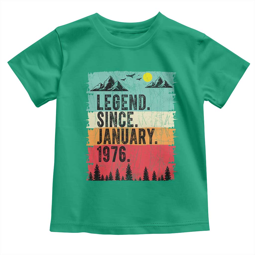 Personalized 1976 Birthday Toddler T Shirt Custom Date Vintage Retro 50th Birthday Gifts 50 Years Old TS10 Irish Green Print Your Wear