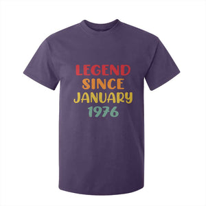 Personalized Legend Since 1976 T Shirt For Kid Custom Month Vintage Retro 50th Birthday Gifts 50 Years Old TS10 Purple Print Your Wear
