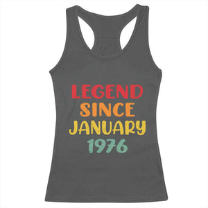Personalized Legend Since 1976 Racerback Tank Top Custom Month Vintage Retro 50th Birthday Gifts 50 Years Old TS10 Dark Heather Print Your Wear