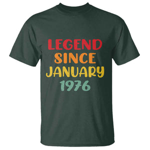 Personalized Legend Since 1976 T Shirt Custom Month Vintage Retro 50th Birthday Gifts 50 Years Old TS10 Dark Forest Green Print Your Wear