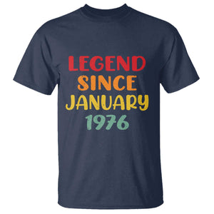 Personalized Legend Since 1976 T Shirt Custom Month Vintage Retro 50th Birthday Gifts 50 Years Old TS10 Navy Print Your Wear