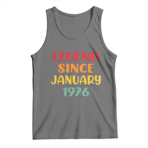 Personalized Legend Since 1976 Tank Top Custom Month Vintage Retro 50th Birthday Gifts 50 Years Old TS10 Black Heather Print Your Wear