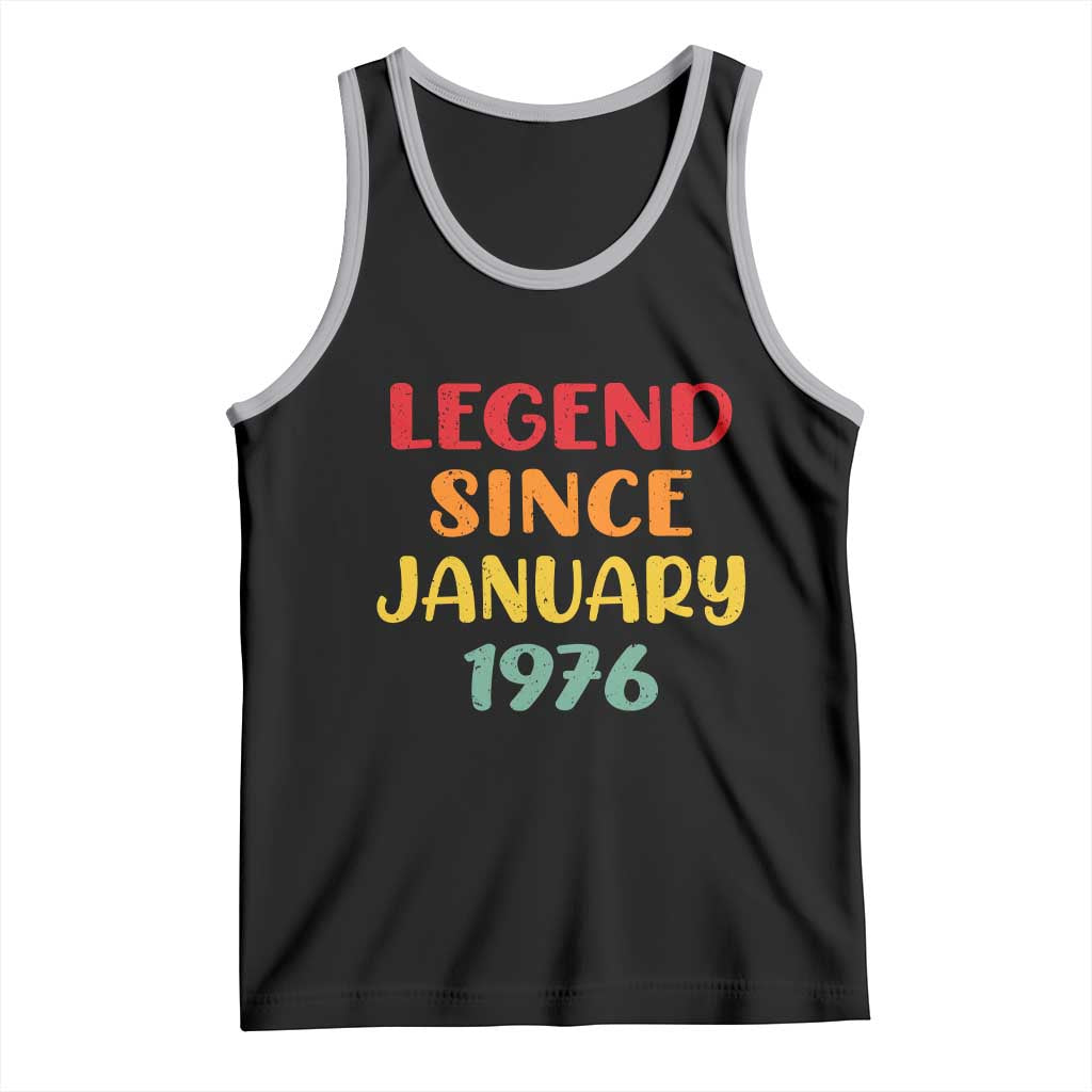 Personalized Legend Since 1976 Tank Top Custom Month Vintage Retro 50th Birthday Gifts 50 Years Old TS10 Black Athletic Heather Print Your Wear