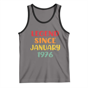Personalized Legend Since 1976 Tank Top Custom Month Vintage Retro 50th Birthday Gifts 50 Years Old TS10 Deep Heather Black Print Your Wear