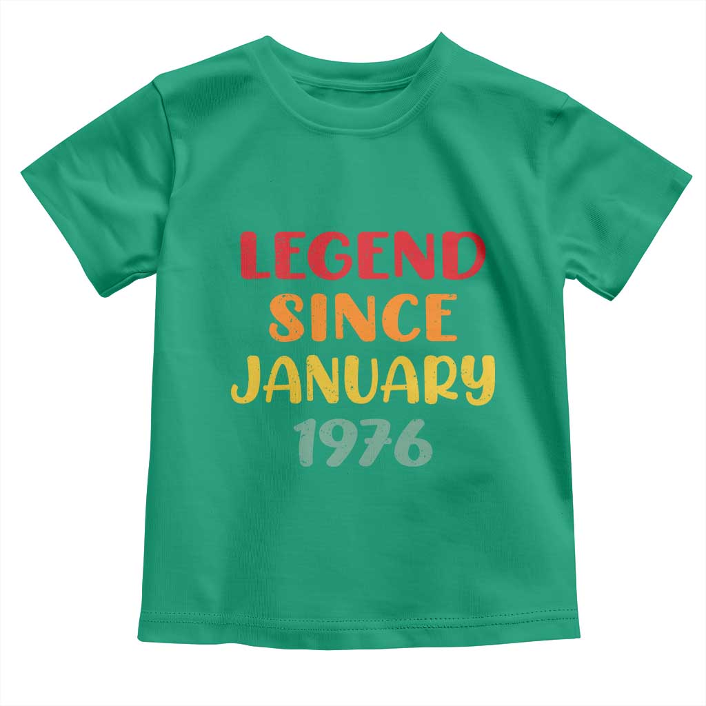Personalized Legend Since 1976 Toddler T Shirt Custom Month Vintage Retro 50th Birthday Gifts 50 Years Old TS10 Irish Green Print Your Wear