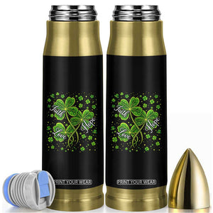 Four Leaf Clover Christian Bullet Tumbler Irish Lucky Shamrock Faith Hope Love Religious TS10 Black Print Your Wear