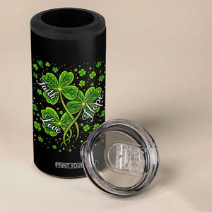 Four Leaf Clover Christian 4 in 1 Can Cooler Tumbler Irish Lucky Shamrock Faith Hope Love Religious TS10 Print Your Wear