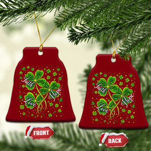 Four Leaf Clover Christian Ceramic Ornament Irish Lucky Shamrock Faith Hope Love Religious TS10 Print Your Wear