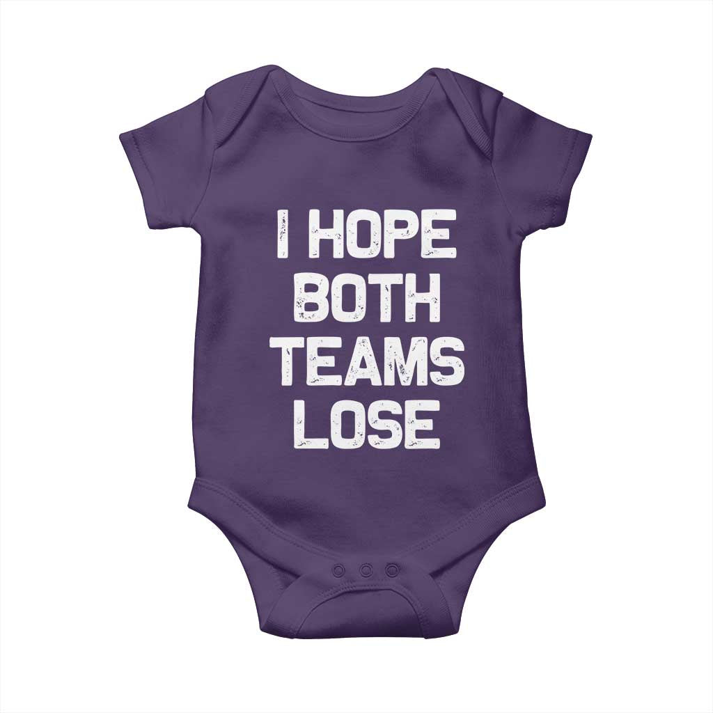 I Hope Both Team Lose Baby Onesie Funny Game Day Sports Meme TS10 Purple Print Your Wear