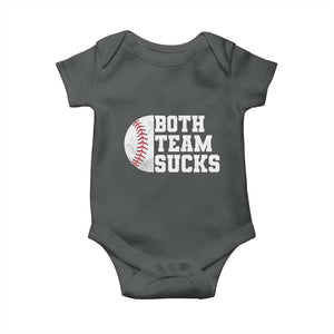 Funny Baseball Baby Onesie Both Teams Sucks Meme TS10 Dark Heather Print Your Wear