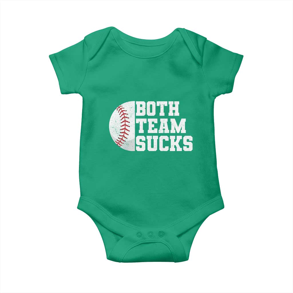 Funny Baseball Baby Onesie Both Teams Sucks Meme TS10 Irish Green Print Your Wear