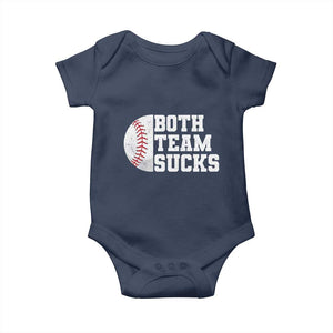 Funny Baseball Baby Onesie Both Teams Sucks Meme TS10 Navy Print Your Wear