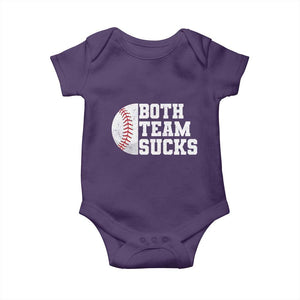 Funny Baseball Baby Onesie Both Teams Sucks Meme TS10 Purple Print Your Wear