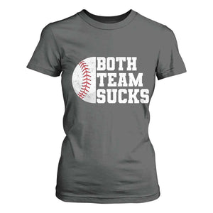 Funny Baseball T Shirt For Women Both Teams Sucks Meme TS10 Dark Heather Print Your Wear