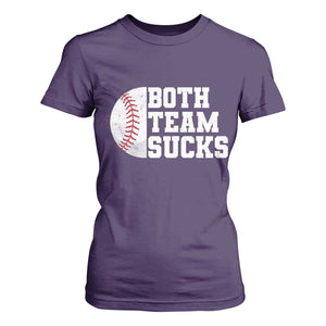 Funny Baseball T Shirt For Women Both Teams Sucks Meme TS10 Purple Print Your Wear